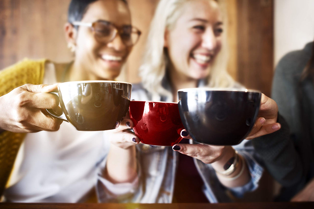 Brewed cup with Friendly's coffee pod demonstrates quick single-serve convenience.