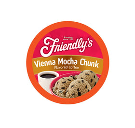 Friendly's Vienna Mocha Chunk pods pack on display for a convenient flavored coffee experience.