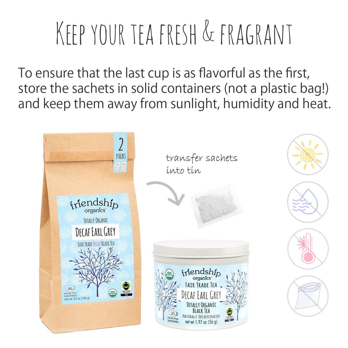 Friendship Organics organic and fair trade certifications ensure quality.