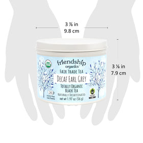 Friendship Organics plastic-free cellophane bag tea packaging supports sustainable packaging.