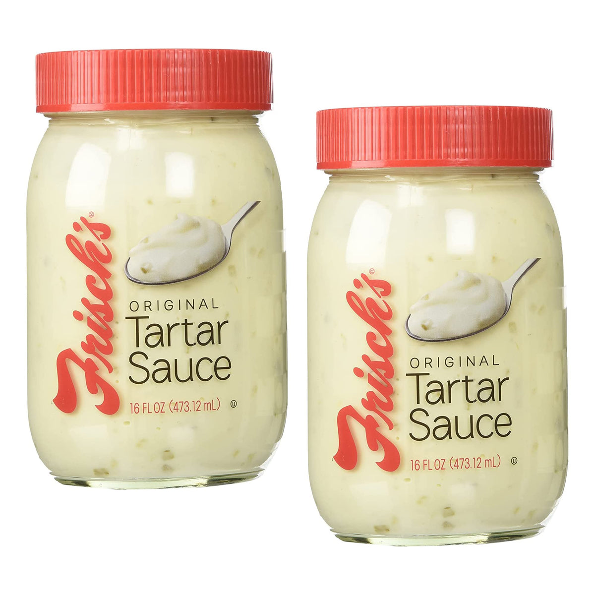 Frisch's Original Tartar Sauce 2-Pack jars, versatile for burgers and fish.