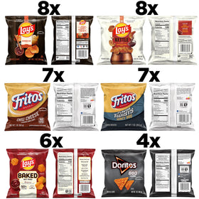Frito-Lay Backyard Barbecue Mix 40-snack display, great for road trips.