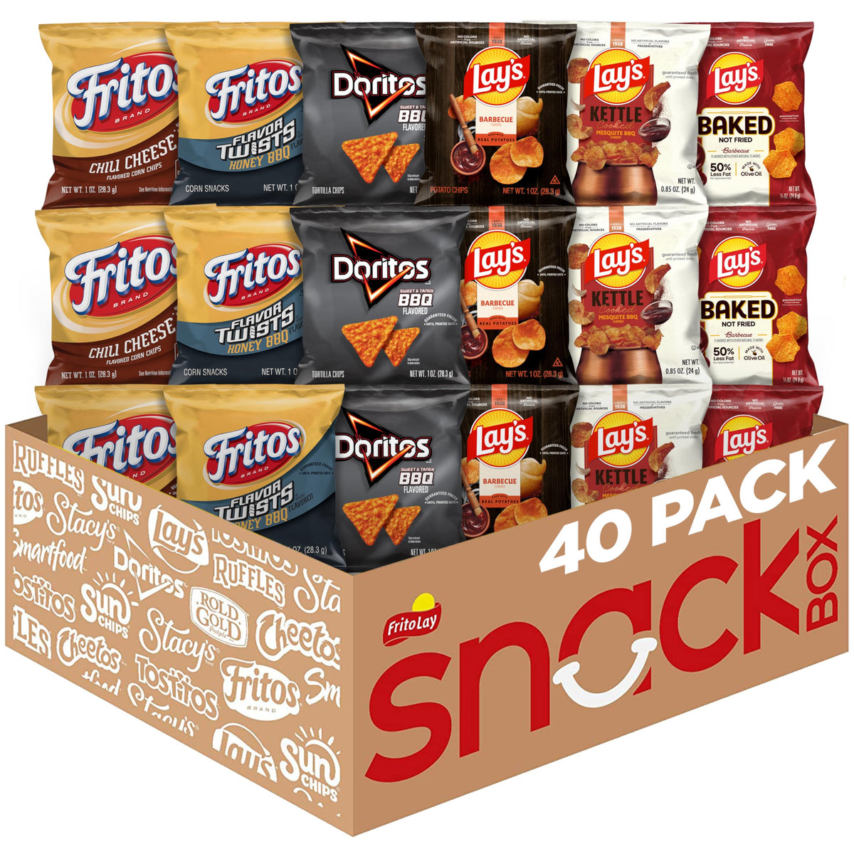Frito-Lay Backyard Barbecue Mix pack front view, ideal for family gatherings and quick snacking.