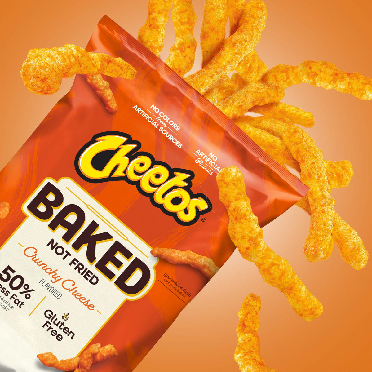 Frito-Lay Baked Cheetos Crunchy Cheese snacks 40-pack image shows convenient, shareable snack option.