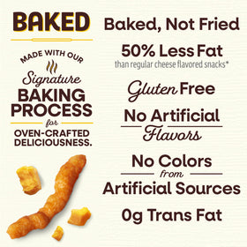 Frito-Lay Baked Cheetos Crunchy Cheese snacks olive oil usage highlights a lighter feel.