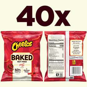 Frito Lay Baked Cheetos Crunchy Flamin Hot 40 pack display