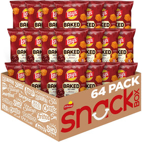 Frito-Lay Baked Lay's Barbecue chips in a 64-pack offer a convenient, lighter snack.
