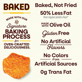 Frito Lay Baked Lay's Barbecue chips with olive oil note, baked goodness.