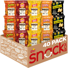 Frito-Lay Baked & Popped Mix Variety Pack 40 bags, convenient family snack assortment.