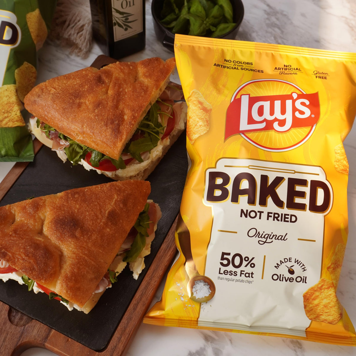 Frito-Lay baked snacks on the go setup inviting tastings.
