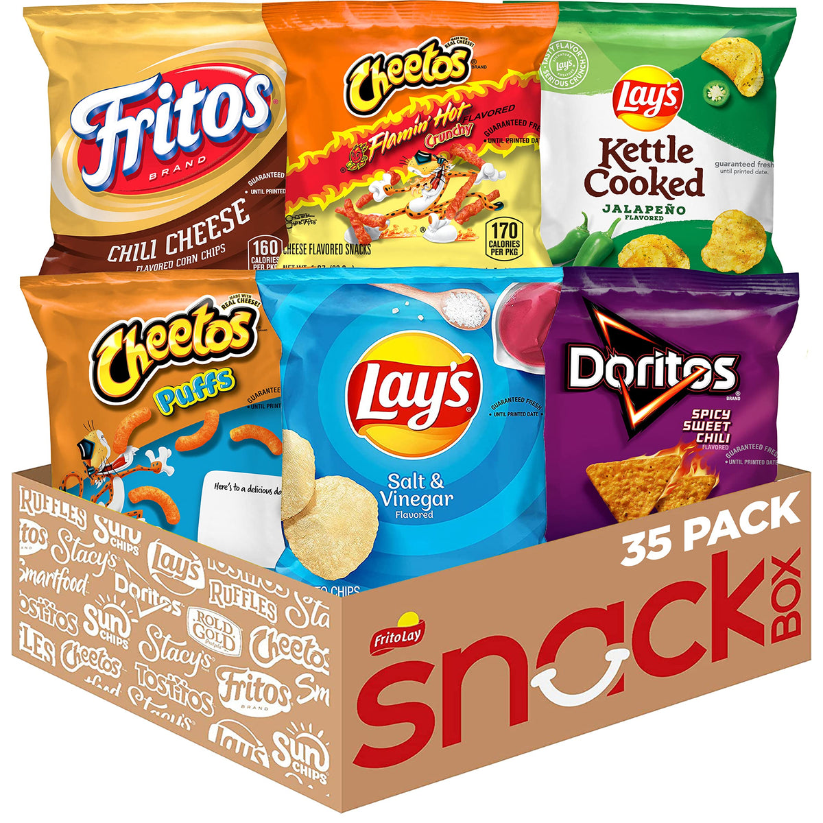 Frito-Lay Bold Mix variety pack front view for easy snacking.