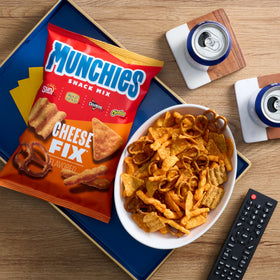 Frito-Lay Cheesy Mix Lay’s Cheddar & Sour Cream bag for savory crunch.