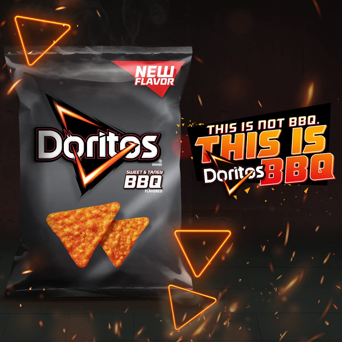 Frito-Lay Doritos Nacho Cheese close-up highlighting bold, savory crunch.