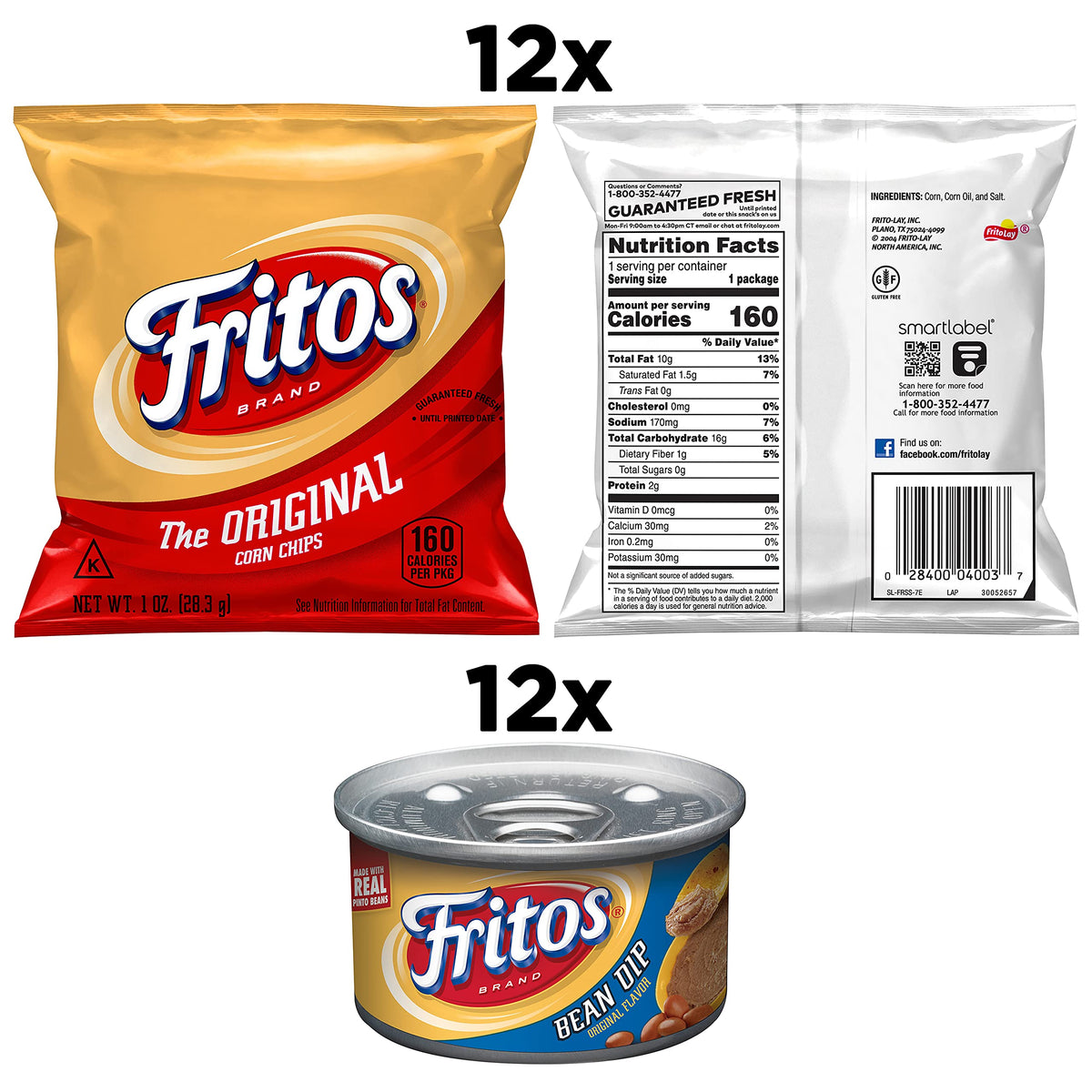 Fritos Original bean dip cups ready for dipping and pairing