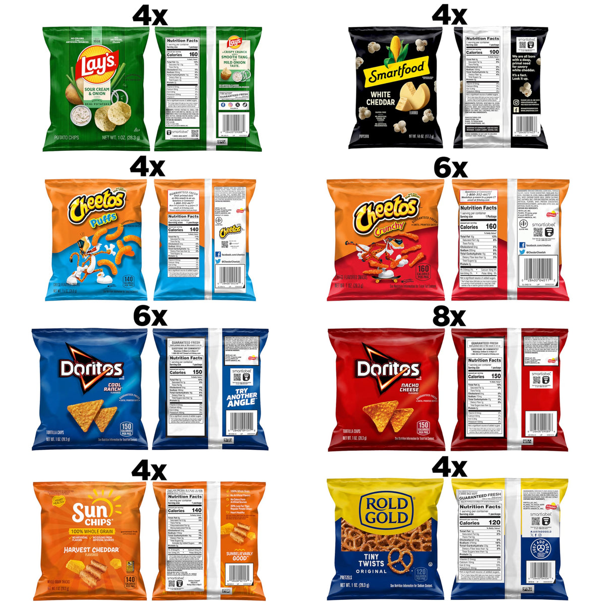 Lay's Sour Cream & Onion 1oz bag from Fun Times Mix for a savory bite.