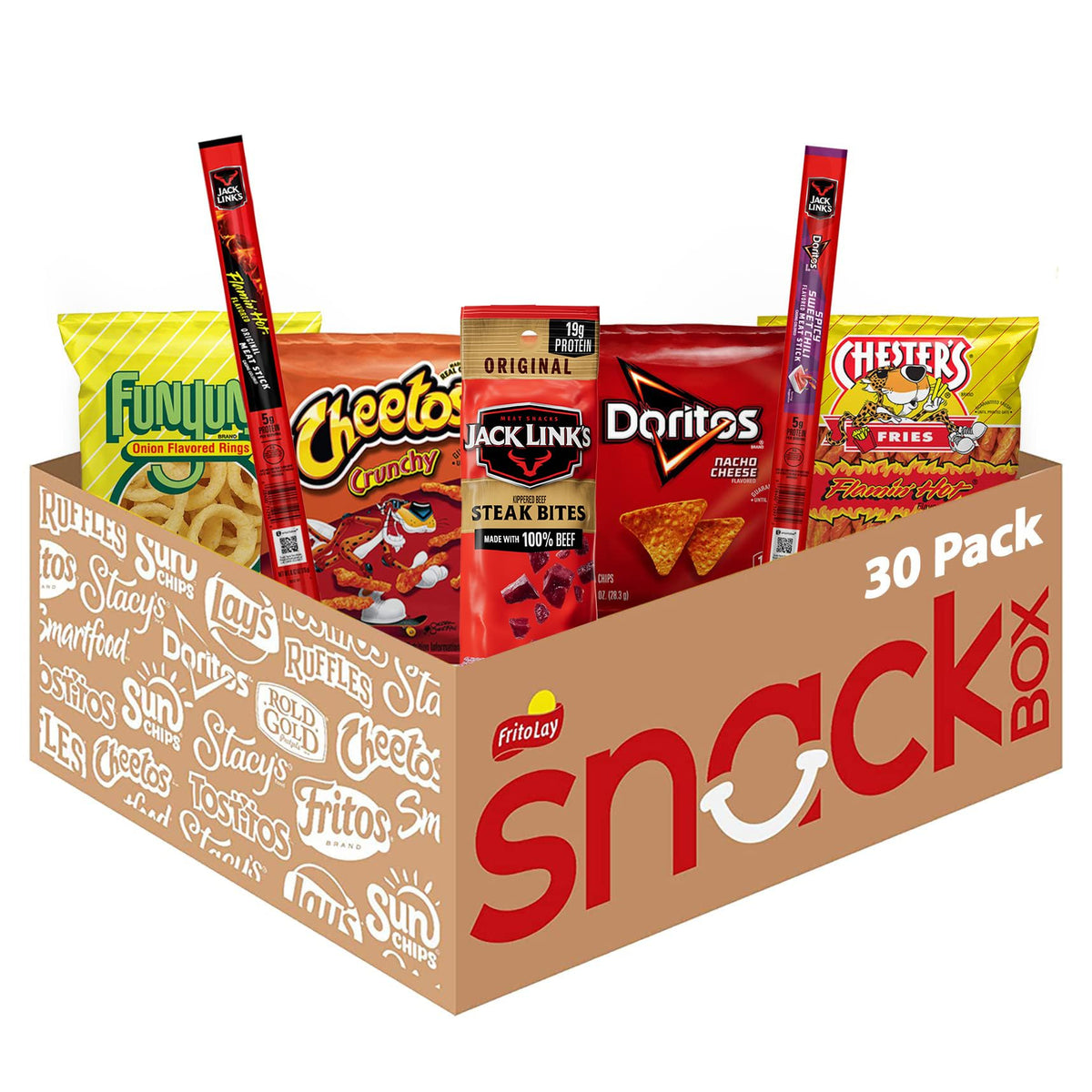 Frito-Lay Jack Link’s Snack Mix 30-pack display for grab-and-go variety.