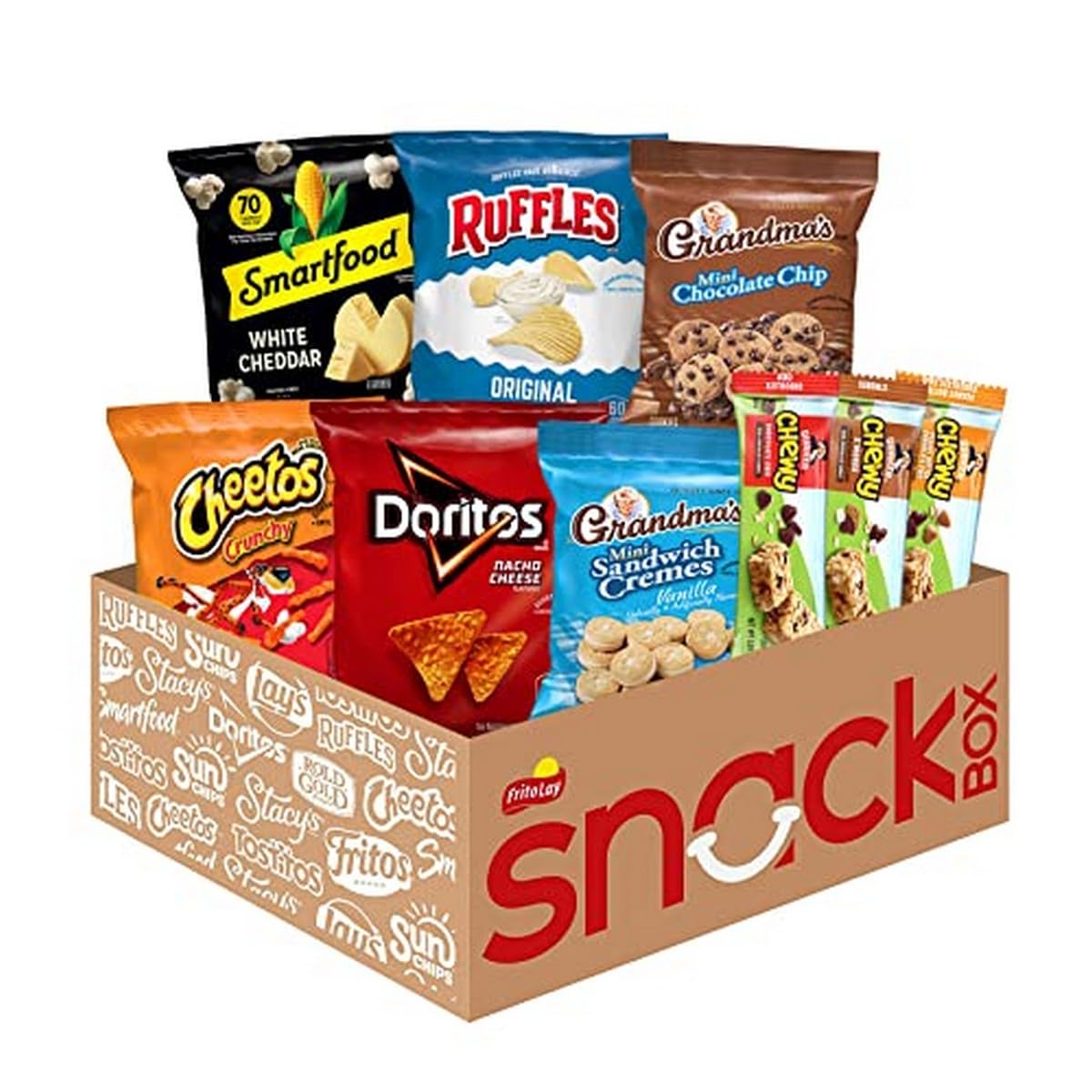 Frito-Lay Lunch Box Mix showing Ruffles Original for quick on-the-go snacking.