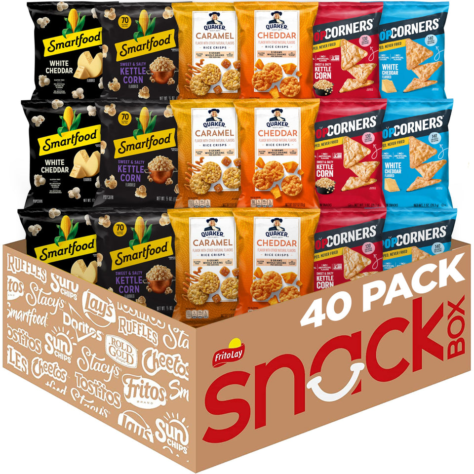 Frito-Lay Popped and Crisps Mix Pack image showing assorted snacks for on-the-go snacking.