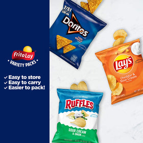 Tangy Favorites variety pack display featuring multiple brands for work and school snacking.