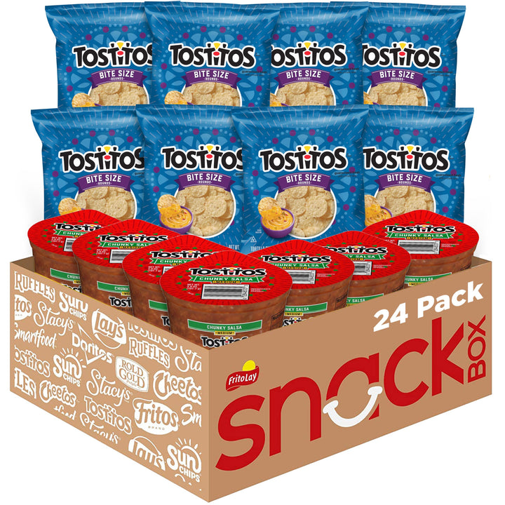 Tostitos Bite Size Rounds chips for easy on-the-go snacking and portion control.