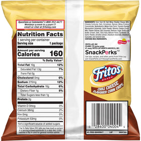 Fritos Chili Cheese bag closeup highlighting crunchy texture and heat.