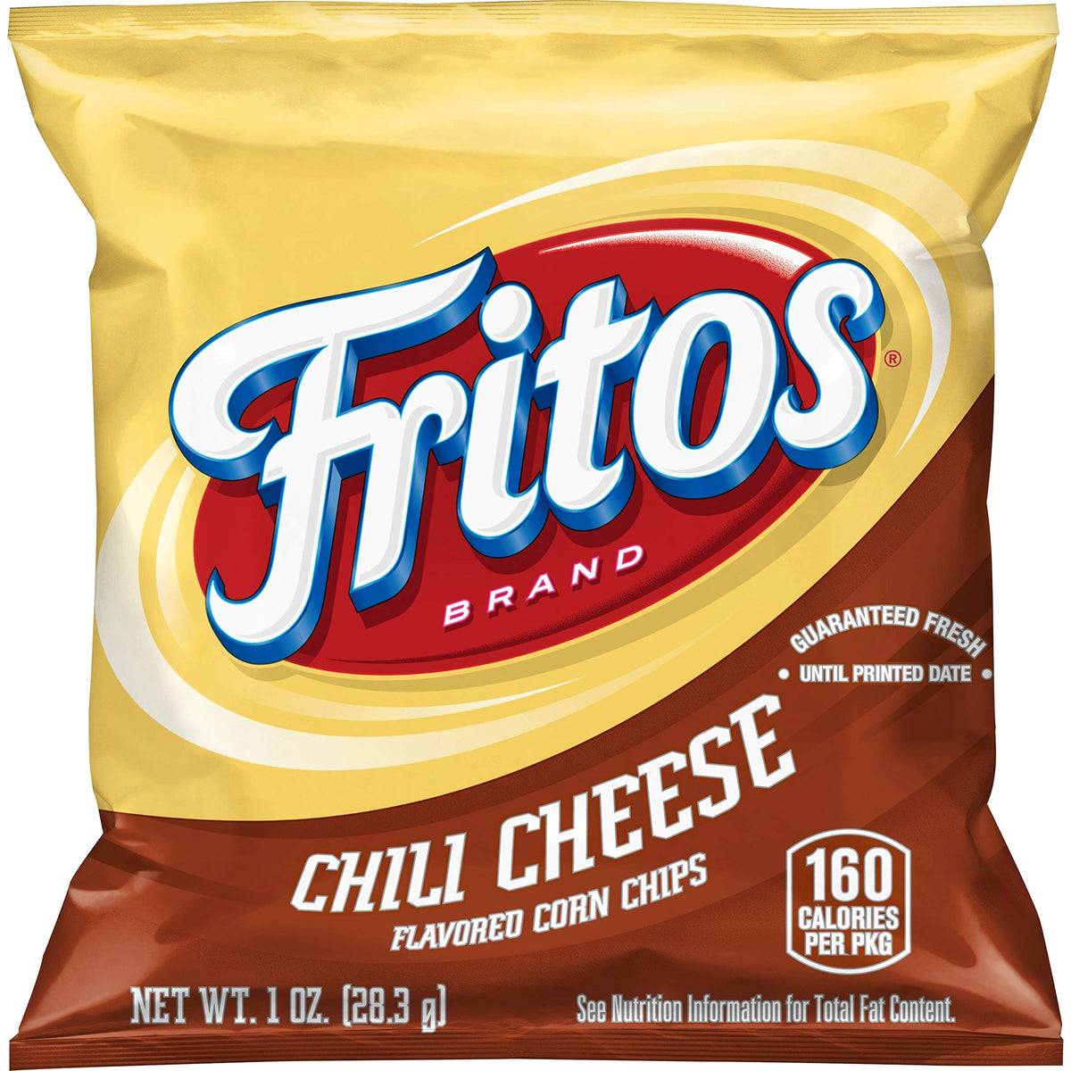 Fritos Chili Cheese pack showing bold flavor for snacking on the go.