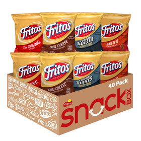 Fritos Corn Chips Variety Pack bags on display for easy party snacking.