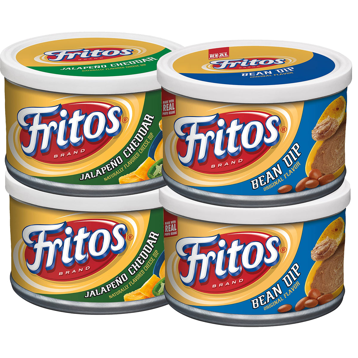 Fritos Original Bean Dip can with creamy texture ideal for salsas and chips