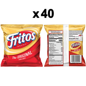 Fritos Original Corn Chips close-up showing texture and classic flavor for quick snacking.