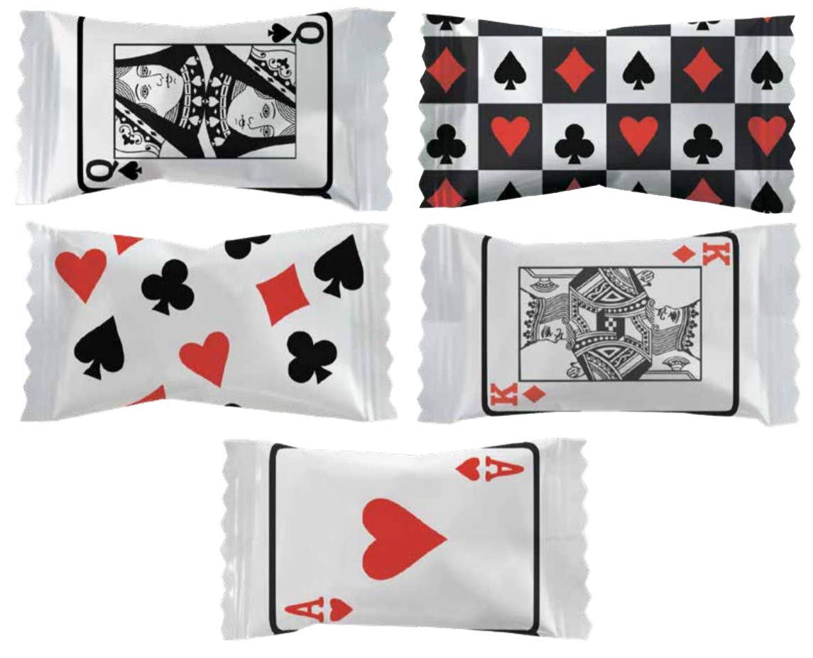 Fruidles Card Games Buttermints packaging options display for size variety
