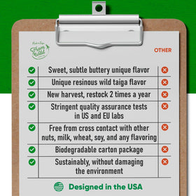 FROM WILD Biodegradable carton packaging reflects eco-friendly sourcing.