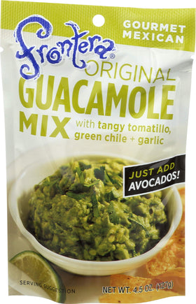 Frontera Guacamole Mix pouch 8-pack hero: convenient ready-to-mix dip option