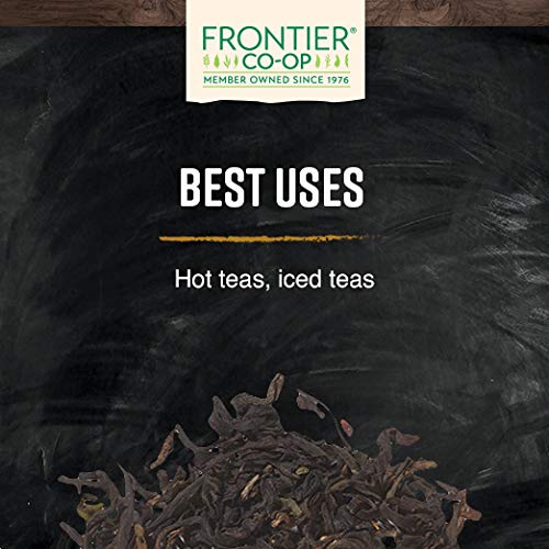 Frontier Co-op Assam tea setup on the kitchen counter ready to brew.