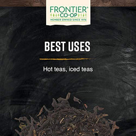 Frontier Co-op Assam tea setup on the kitchen counter ready to brew.