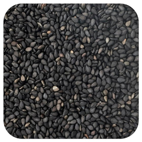 Frontier Co-op black sesame seeds showcase deep color and nutty aroma for cooking.