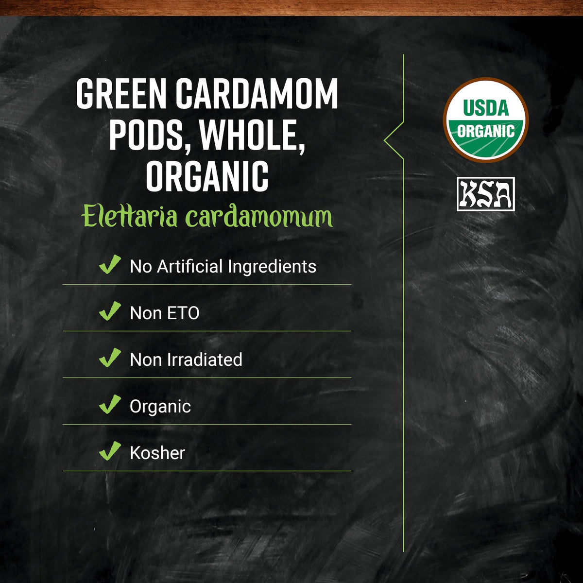 Cardamom spice in a wooden bowl evokes exotic floral aroma for recipes.