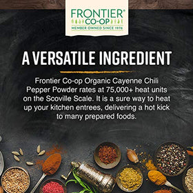 Frontier Co-op cayenne powder dusting stews for a robust Mexican-inspired kick.