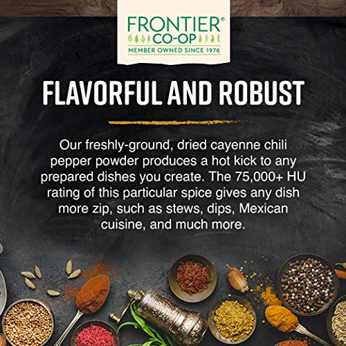 Frontier Co-op cayenne powder adding spice to Mexican-inspired dishes.
