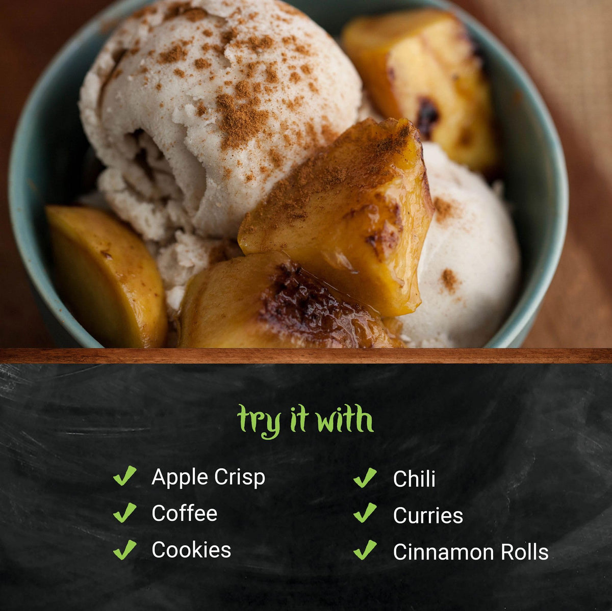 Frontier Co-op cinnamon-ground kitchen-use-spoon in a recipe context
