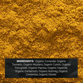 Frontier Co-op curry powder spice jar close-up with vibrant aroma