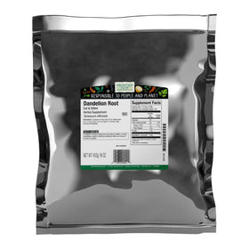 Frontier Co-op dandelion root bulk bag ready for tea and blends.