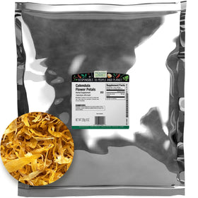 Frontier Co-op calendula petals ready for tea infusions and herbal blends.
