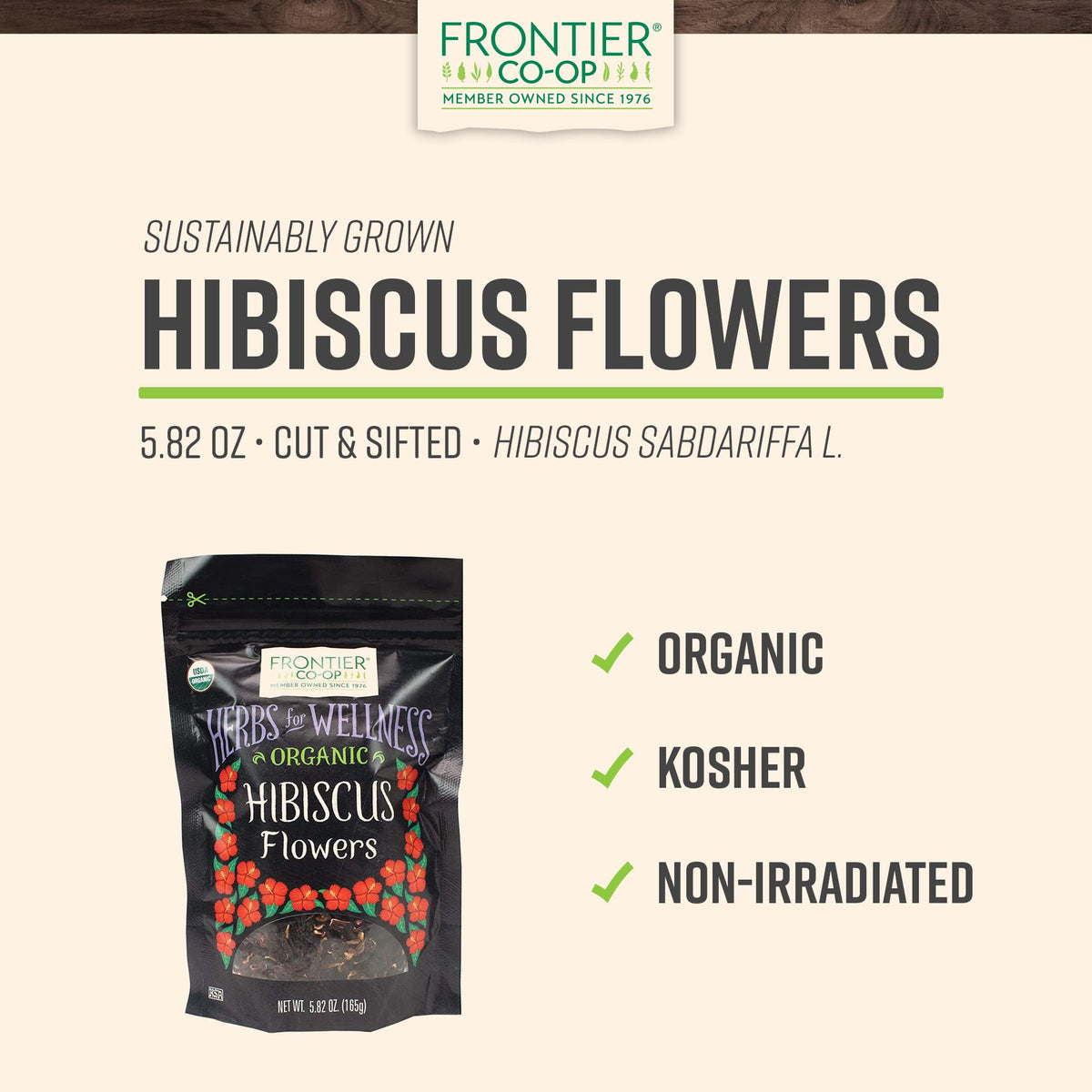 Close-up of Frontier Co-op hibiscus petals showing vibrant color and aroma
