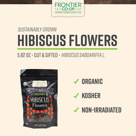 Close-up of Frontier Co-op hibiscus petals showing vibrant color and aroma