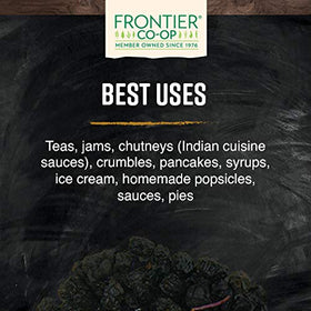 Delicious dessert idea featuring Frontier Co-op elderberries in a pie or crumble.