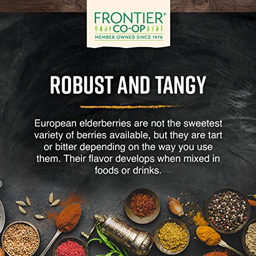 Elderberry powder and berries from Frontier Co-op for smoothies and desserts.