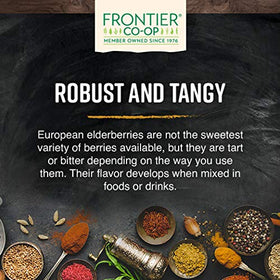 Elderberry powder and berries from Frontier Co-op for smoothies and desserts.