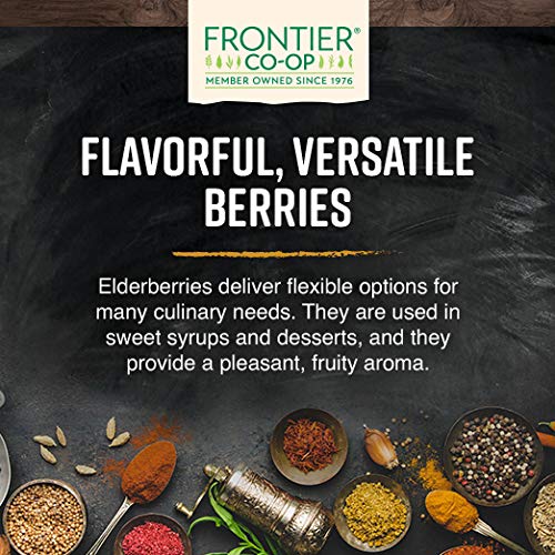 Elderberry tea ready to brew with Frontier Co-op dried berries.