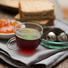 Cup of English Breakfast tea steeped for a robust morning ritual.