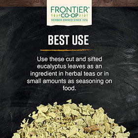 Frontier Co-op eucalyptus leaf origin Portugal label and packaging